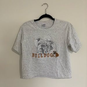 Vintage bulldogs cropped tee